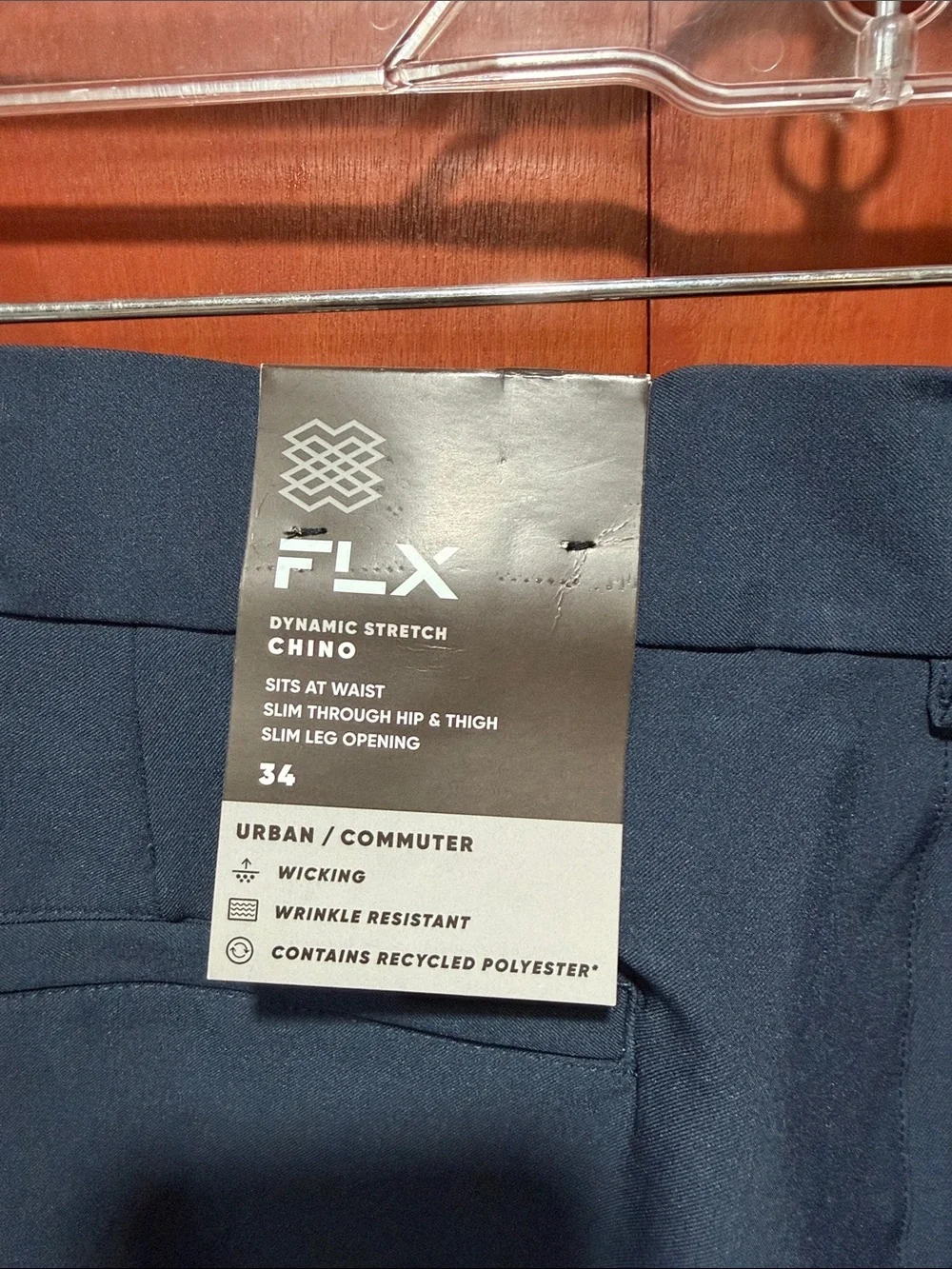 Men's FLX Stretch Dress Pants in Navy Blue